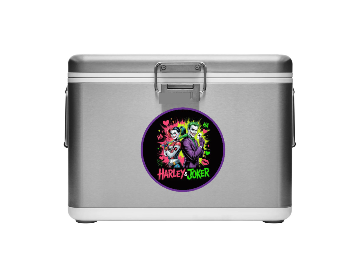 DC Joker & Harley (Animated) 4" Vinyl Decal Handmade Cooler Laptop Truck Car 26