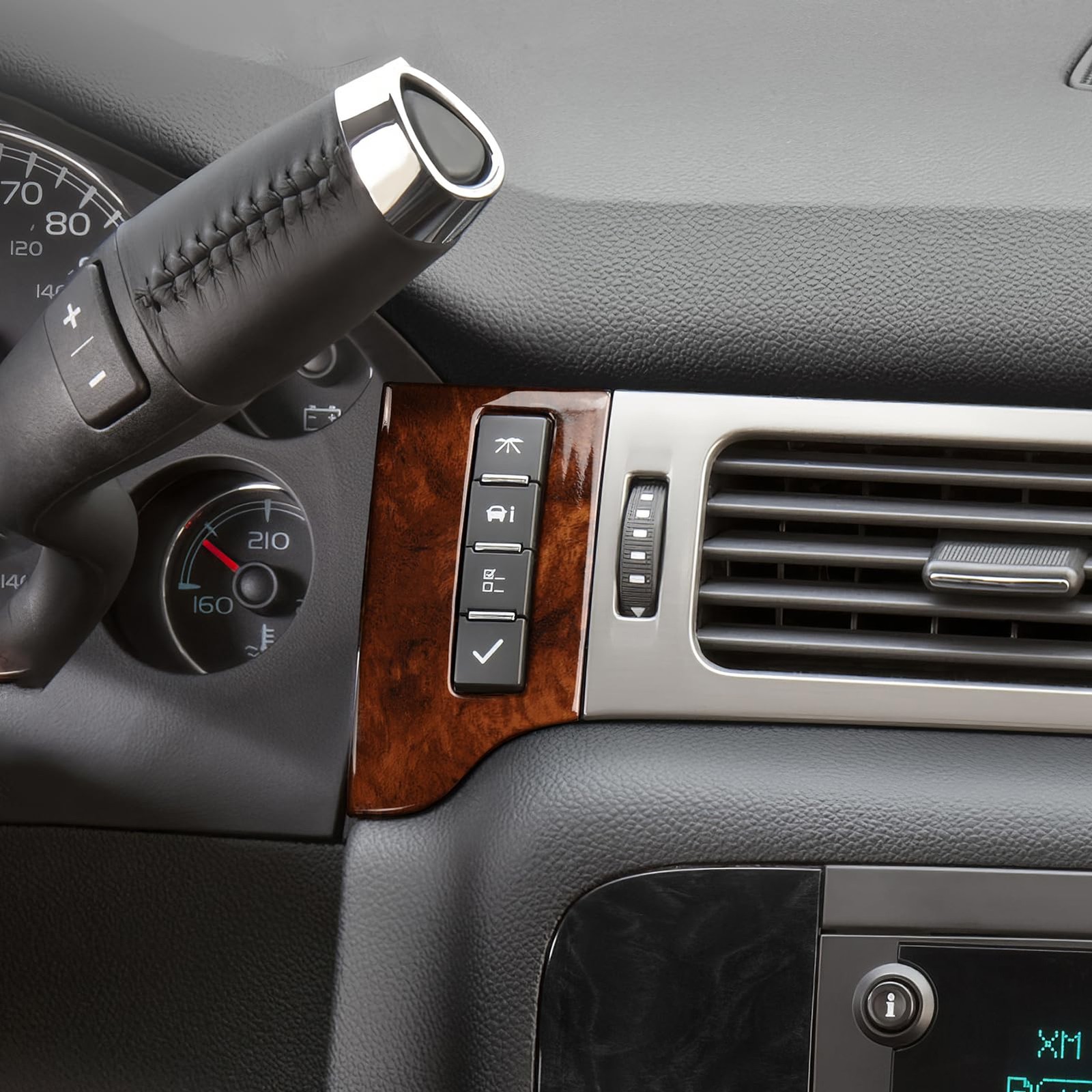 Car Dash Trim Panel Decal Wood Grain Stickers for Silverado Tahoe GMC Sierra