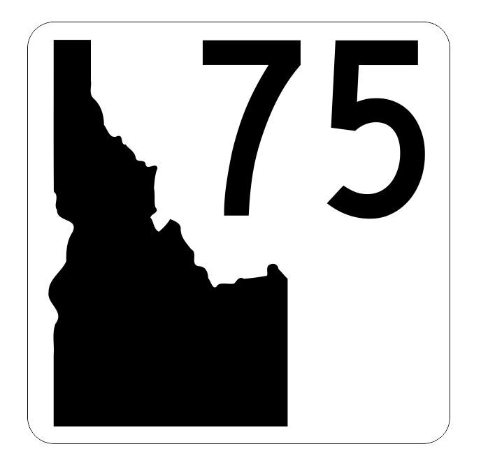 Idaho State Highway 75 Sticker Decal R8283 Highway Sign