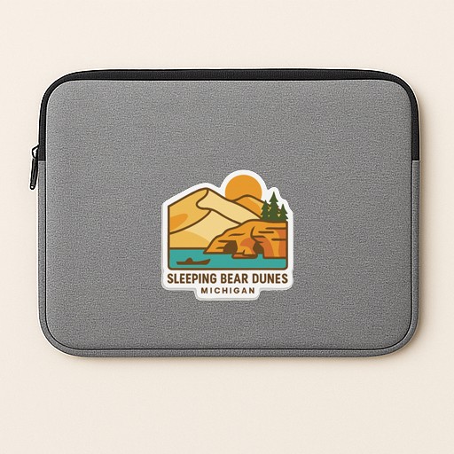 Sleeping Bear Dunes Michigan Iron On Heat Transfer Vinyl HTV Die-Cut Symbolic
