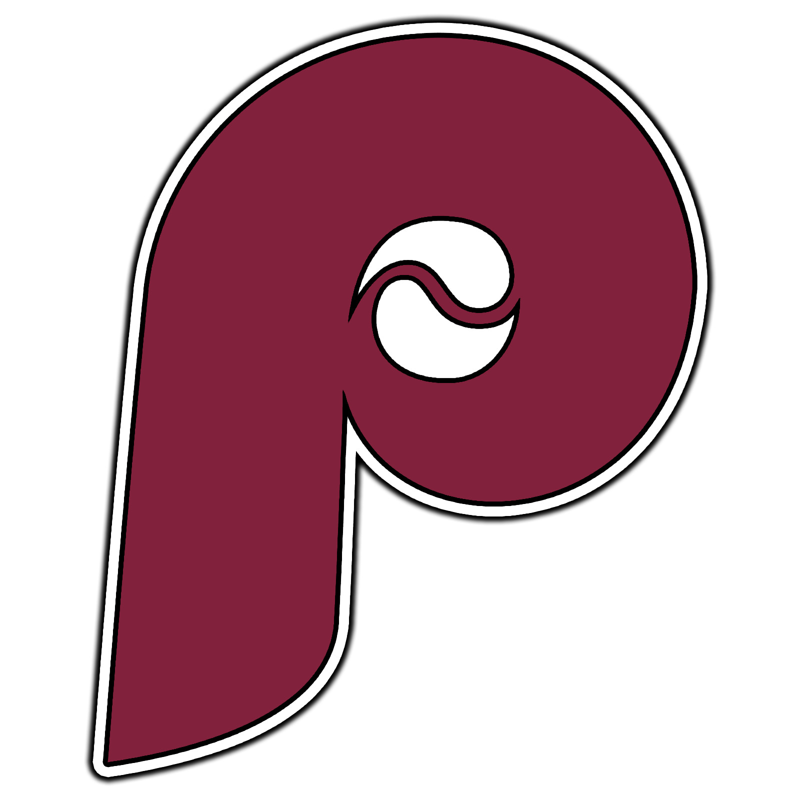 Philadelphia Phillies Alt Logo #5 Baseball Fan Sticker Waterproof Vinyl Decal