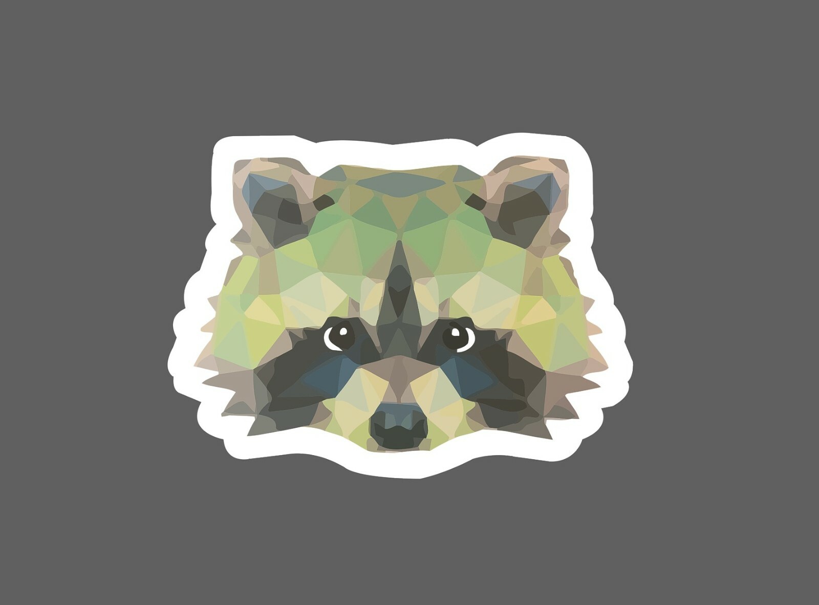 Raccoon Sticker Geometric Cute Waterproof – Buy Any 4 For $1.75 Each Storewide!