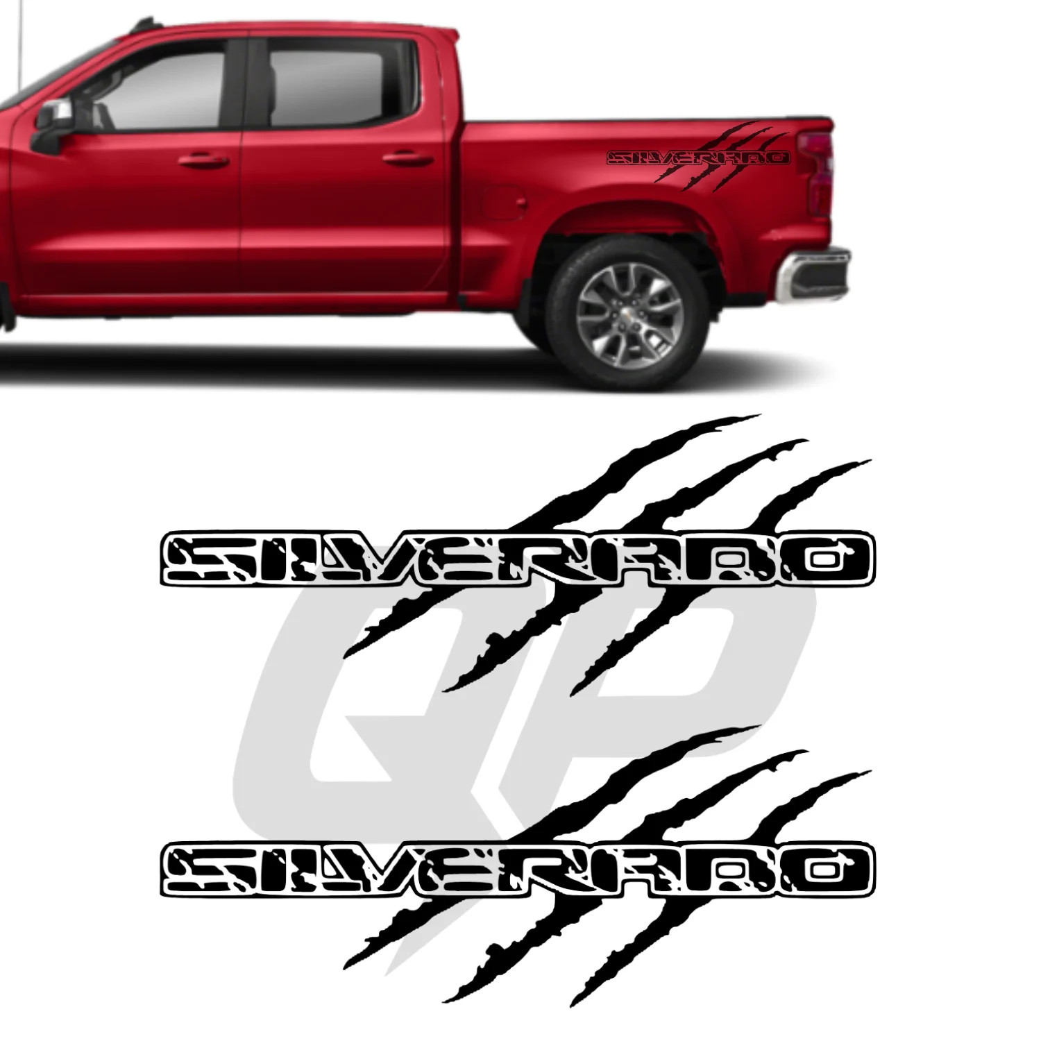 Aftermarket Chevy Silverado Claw Scratch Graphic Kit – Side Vinyl Decals