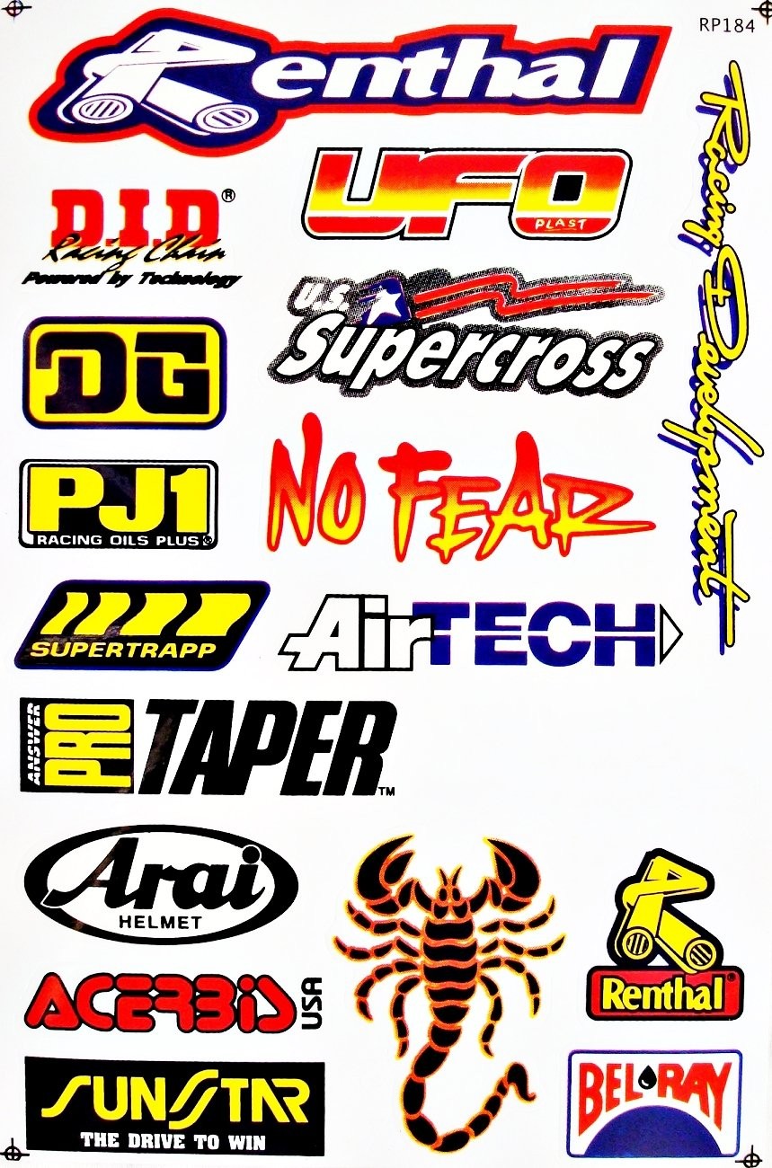 Dirt Bike Motorcycles Supercross Motocross ATV Lot 6 vinyl decals stickers D6015