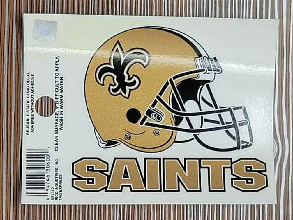 New Orleans Saints Small Static-Cling Window Decal Sticker – Approx 3" x 4"