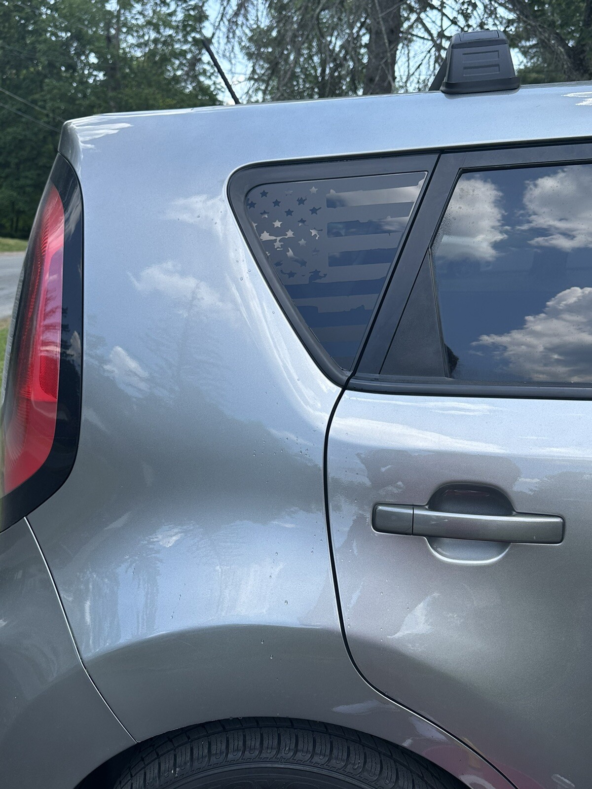 USA Distressed flag quarter panel window decals Fit any 2014-2019 Kia Soul