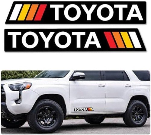 GRITKULTURE Removable Retro TRD Decal Graphic Sticker 2 Pack 11.2inch X 1.7in…
