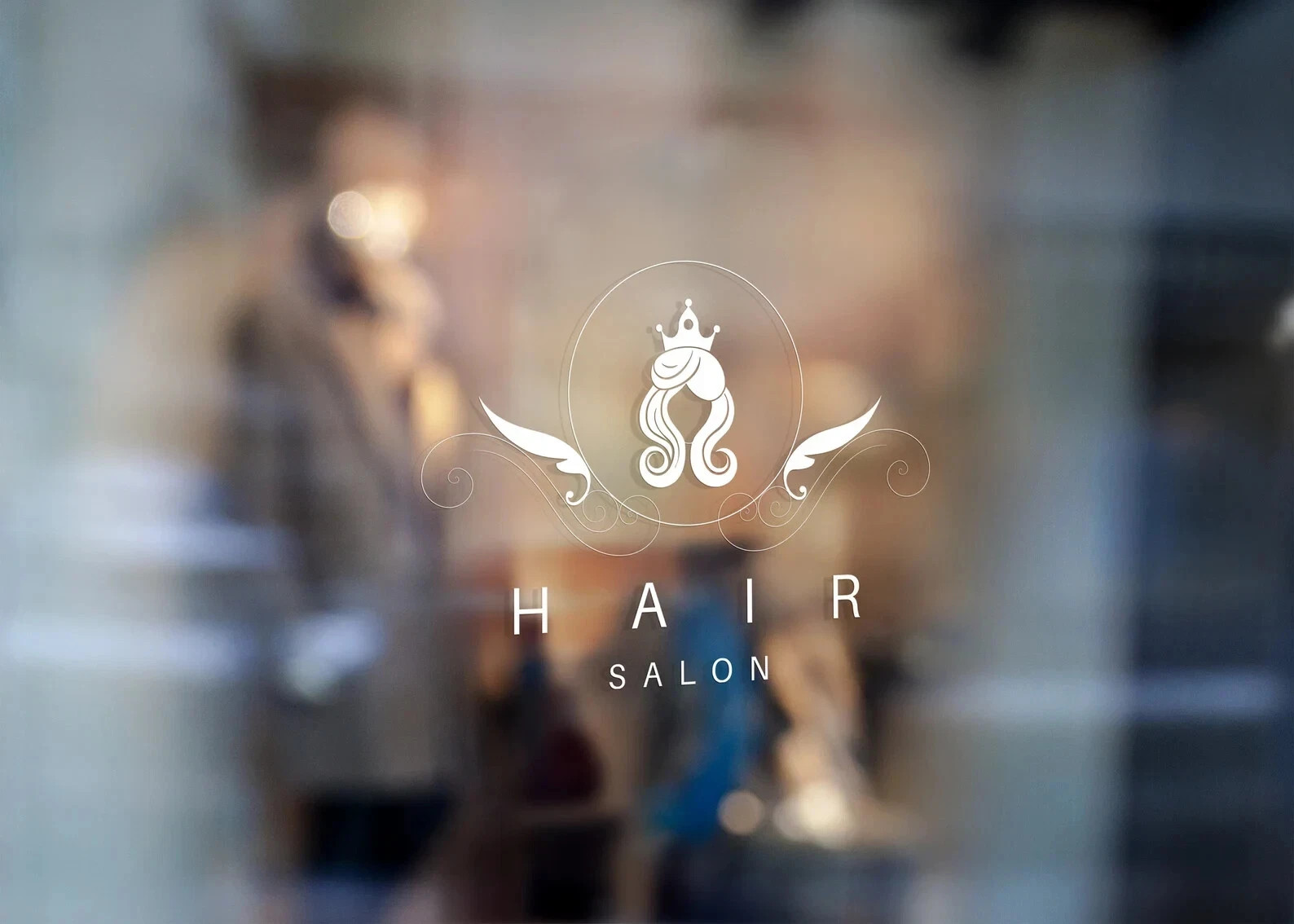 VΛ Custom Beauty Studio Window Decal Logo Sticker Business Sign Peel & Stick