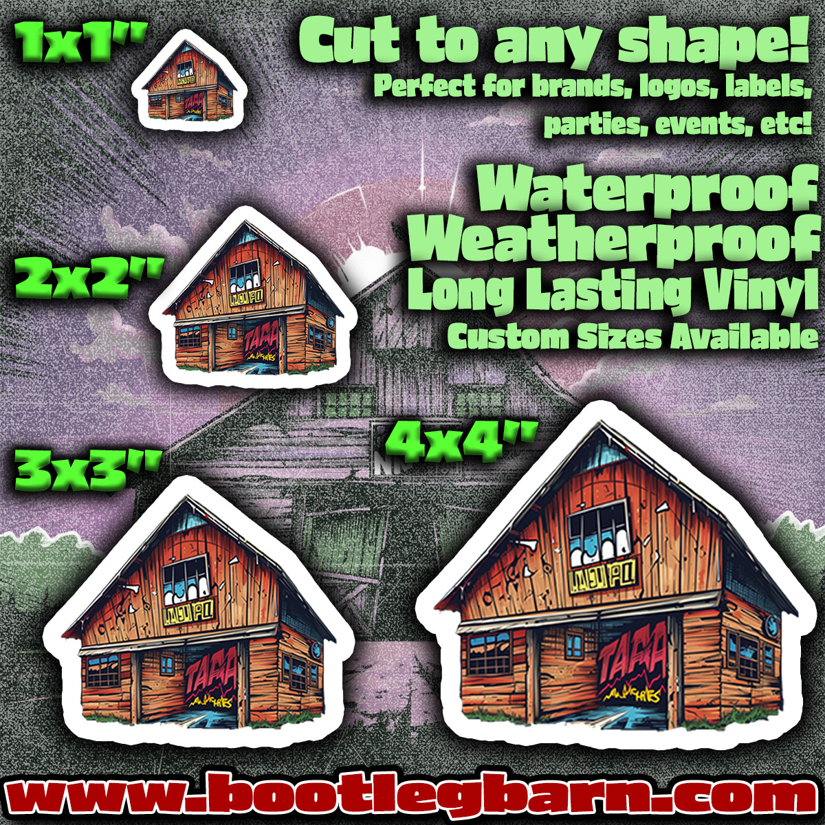 Custom Stickers – Personalized Vinyl Stickers, Any Logo, Picture, Name or Phrase