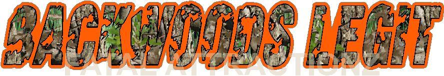 Camo Orange Backwoods Legit Vinyl Decal Sticker 4×4 hunting fishing truck