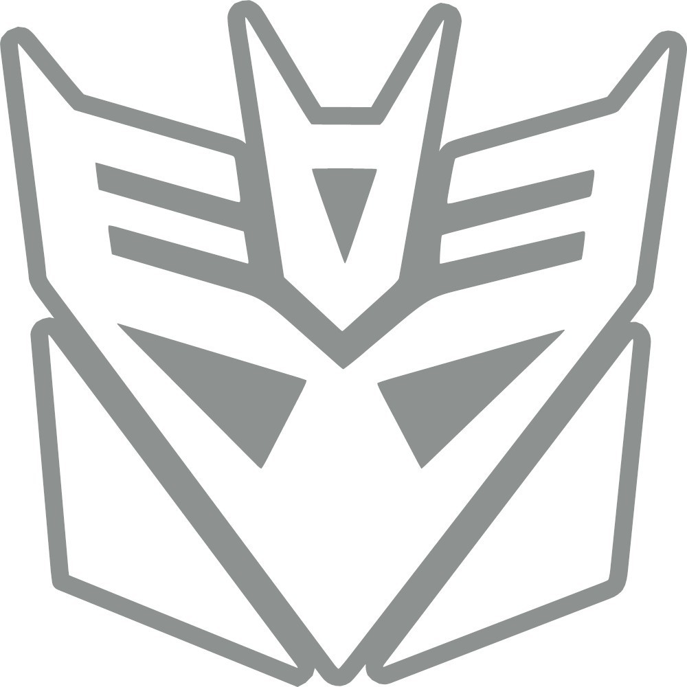 Outlined Transformers Decepticon Decal Vinyl Sticker laptop helmet window wall