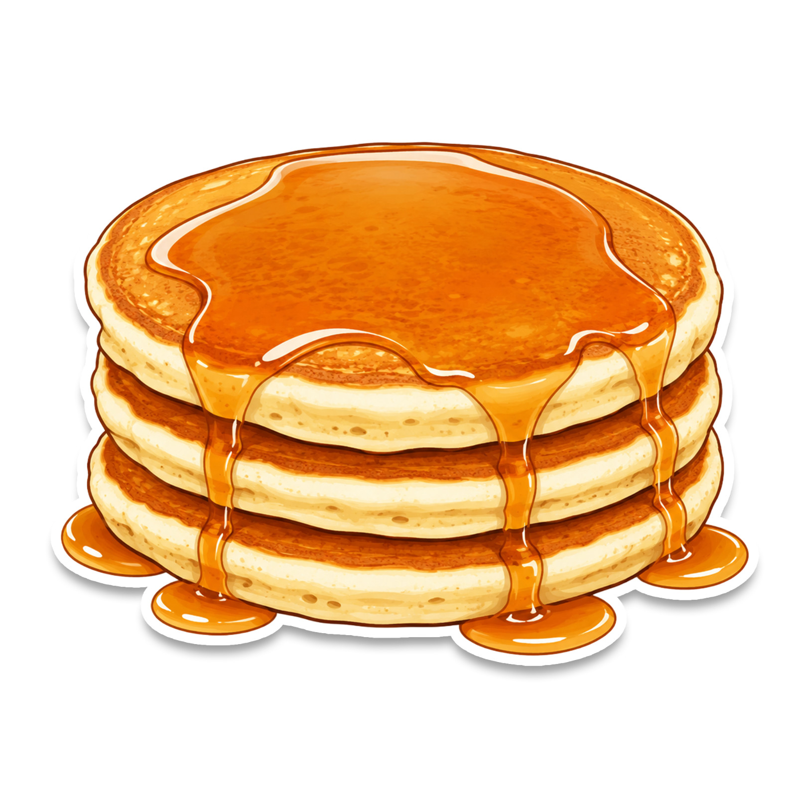 Pancakes with Syrup Sticker 4 Inch Vinyl Decal Breakfast Food Lover