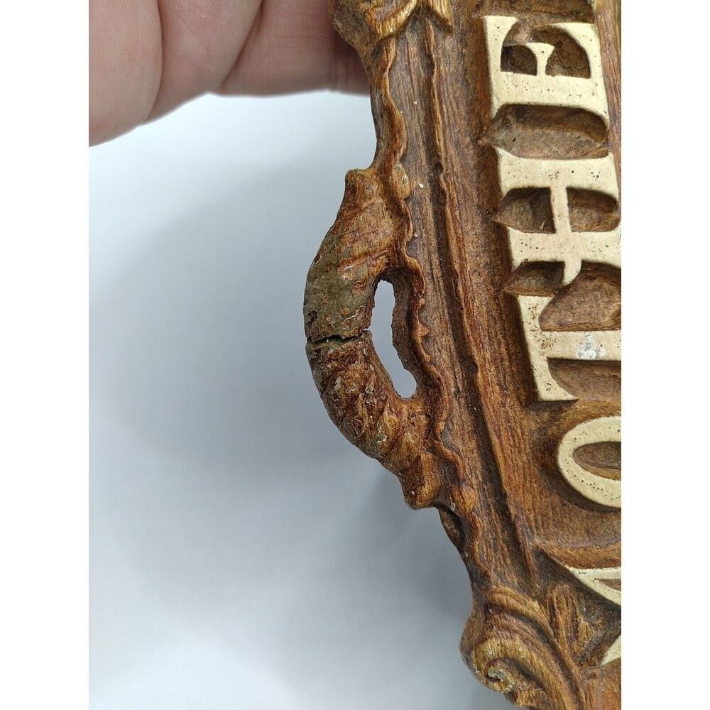 Vintage Faux Wood Resin Ceramic ?Mother Wall Plaque Vintage
