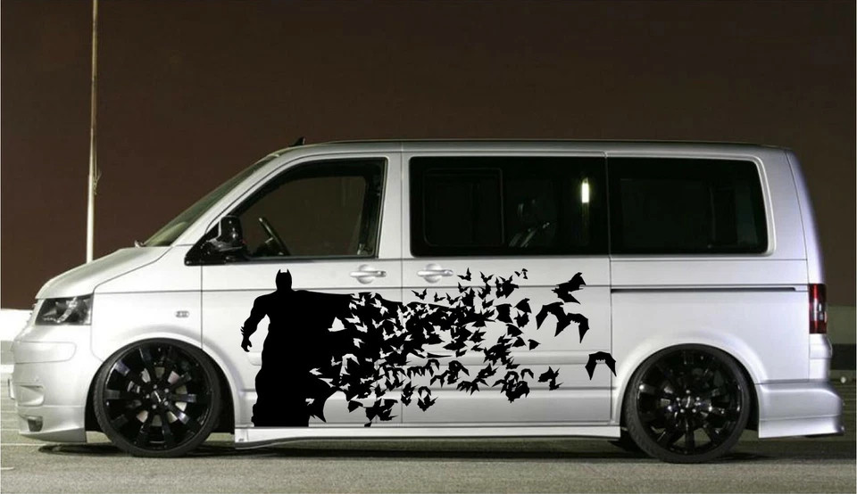 BATMAN – CAR OR VAN – SIDE DECAL STICKER – MEDIUM OR LARGE X 2 – 1 FOR EACH SIDE