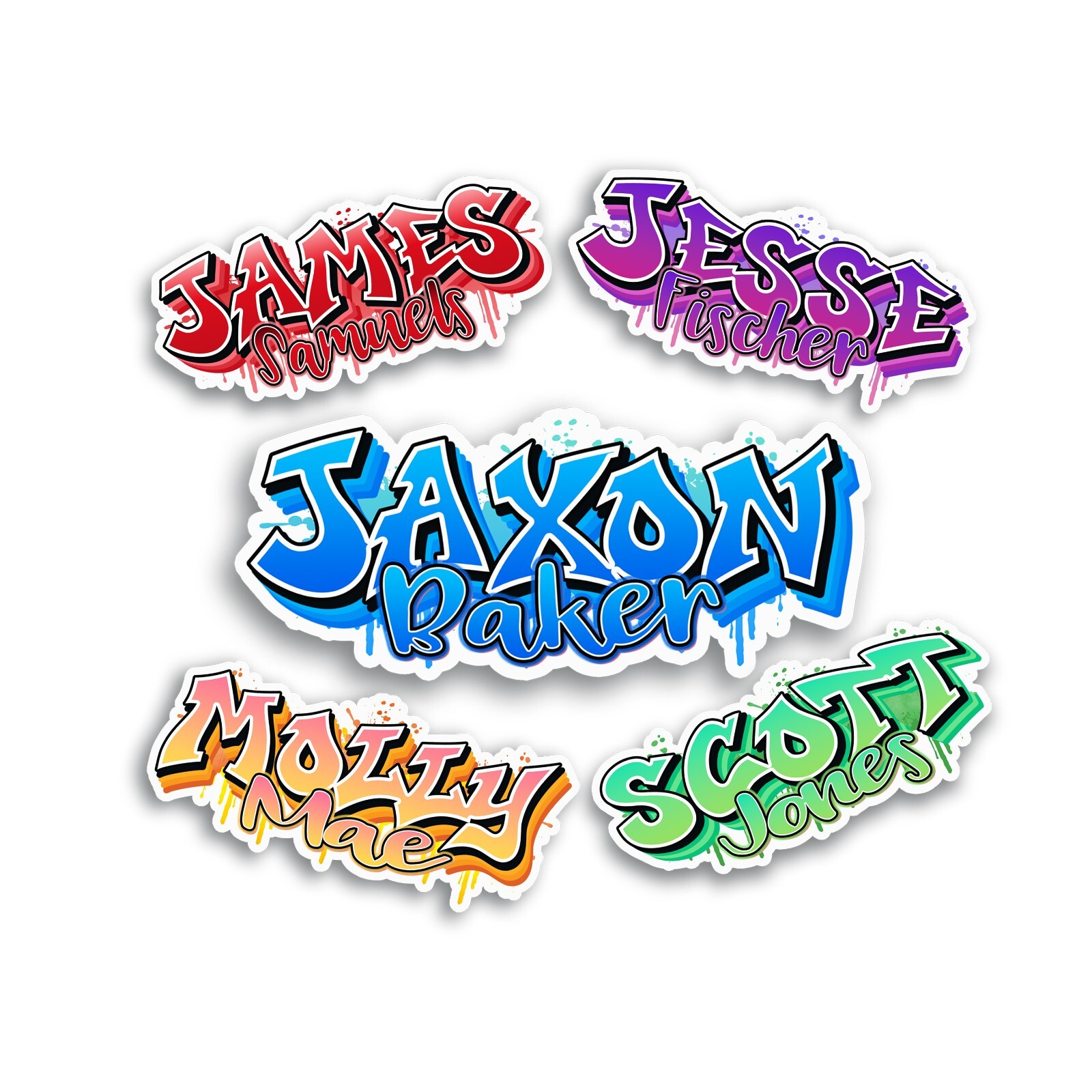 Graffiti Custom Name Decal Waterproof Vinyl Label Personalized Gift Sticker
