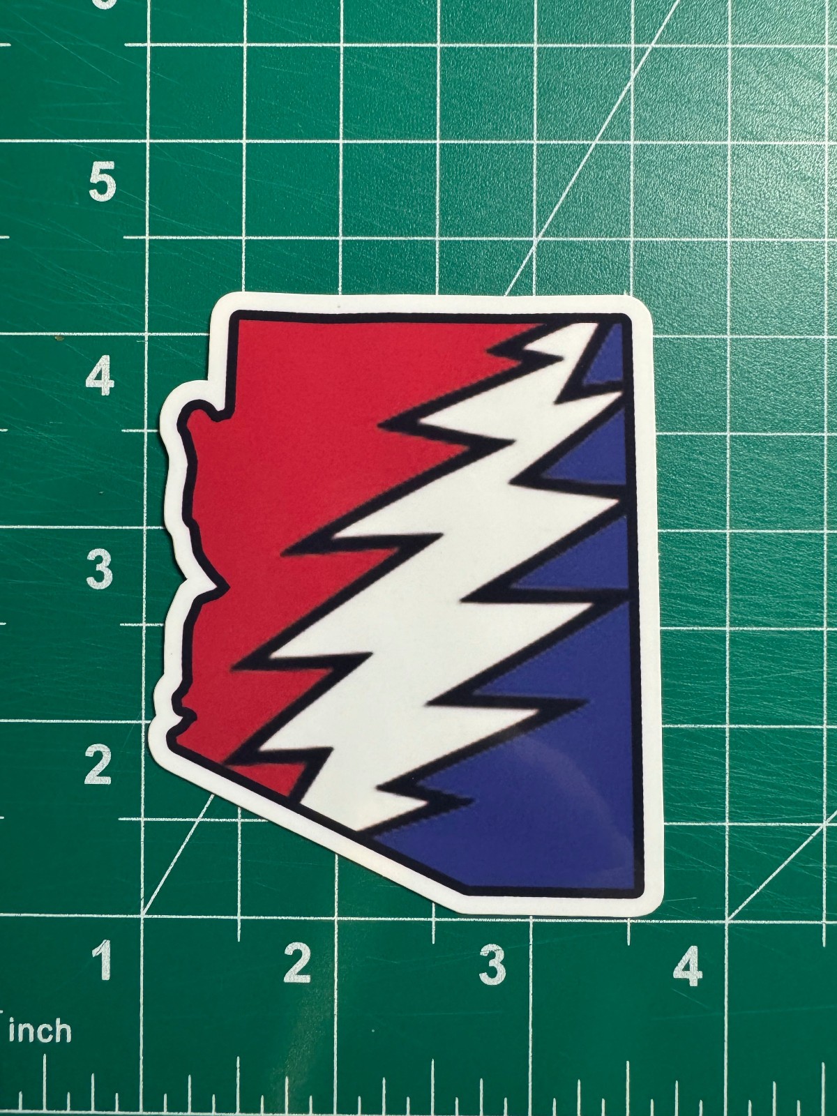 Arizona Stealie – Grateful Dead – Laminated Vinyl Sticker – 2"x3"