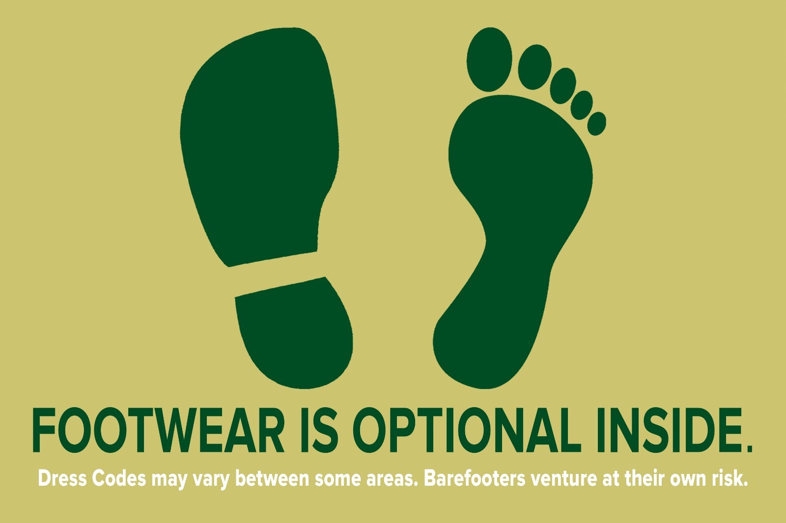 FOOTWEAR IS OPTIONAL INSIDE – Vinyl Decal