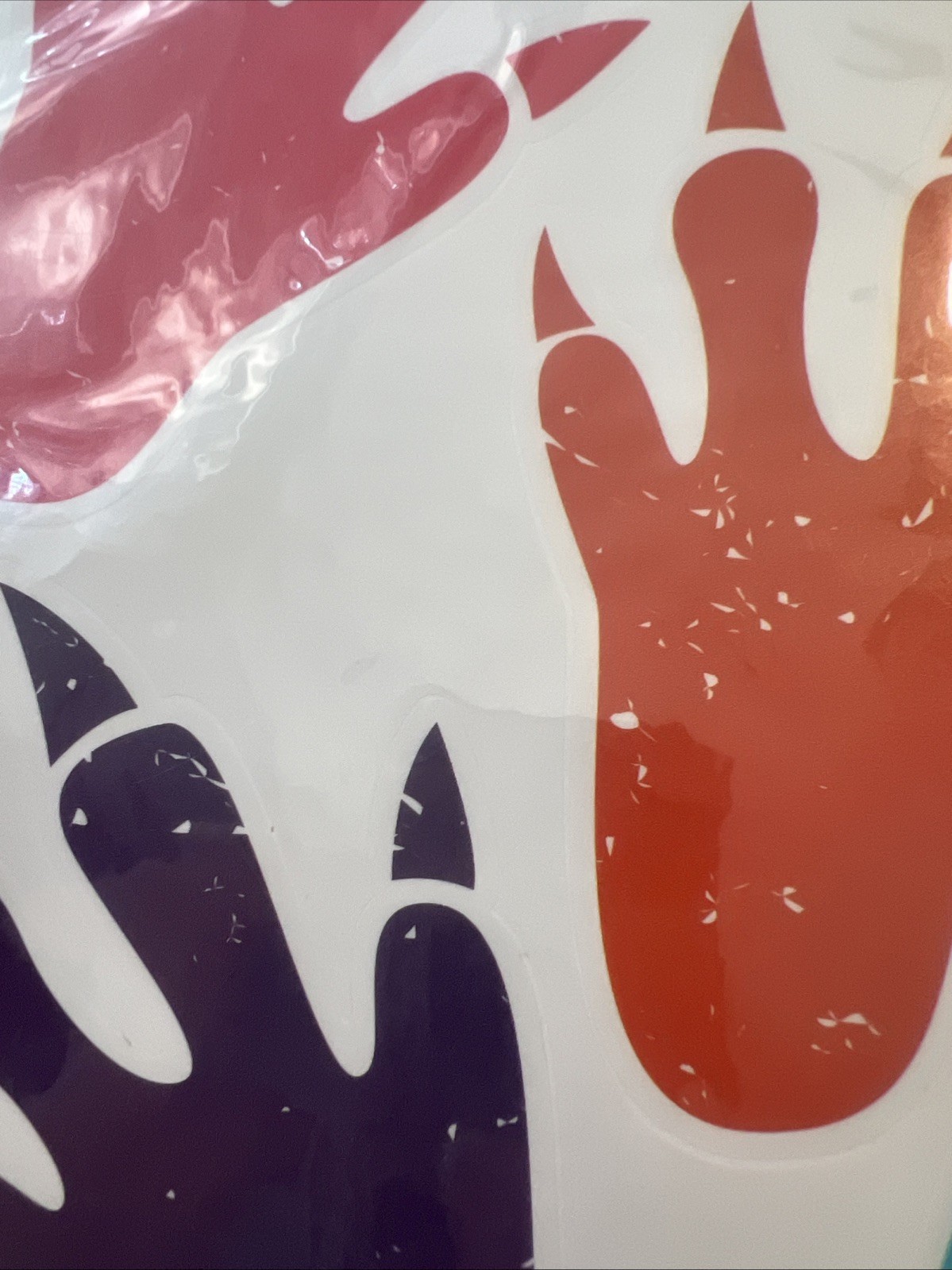 dinosaur footprint Stickers Package Brand New Autocollants Easy Peel