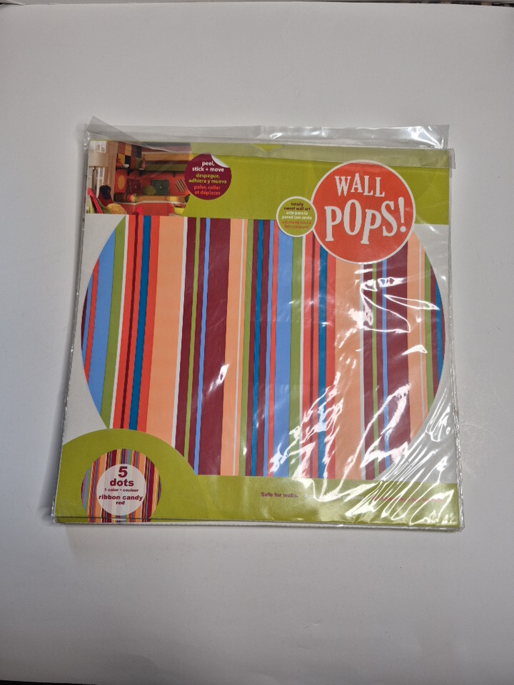 Ribbon Candy RED 5 Dots Wall Pops – WPD93947