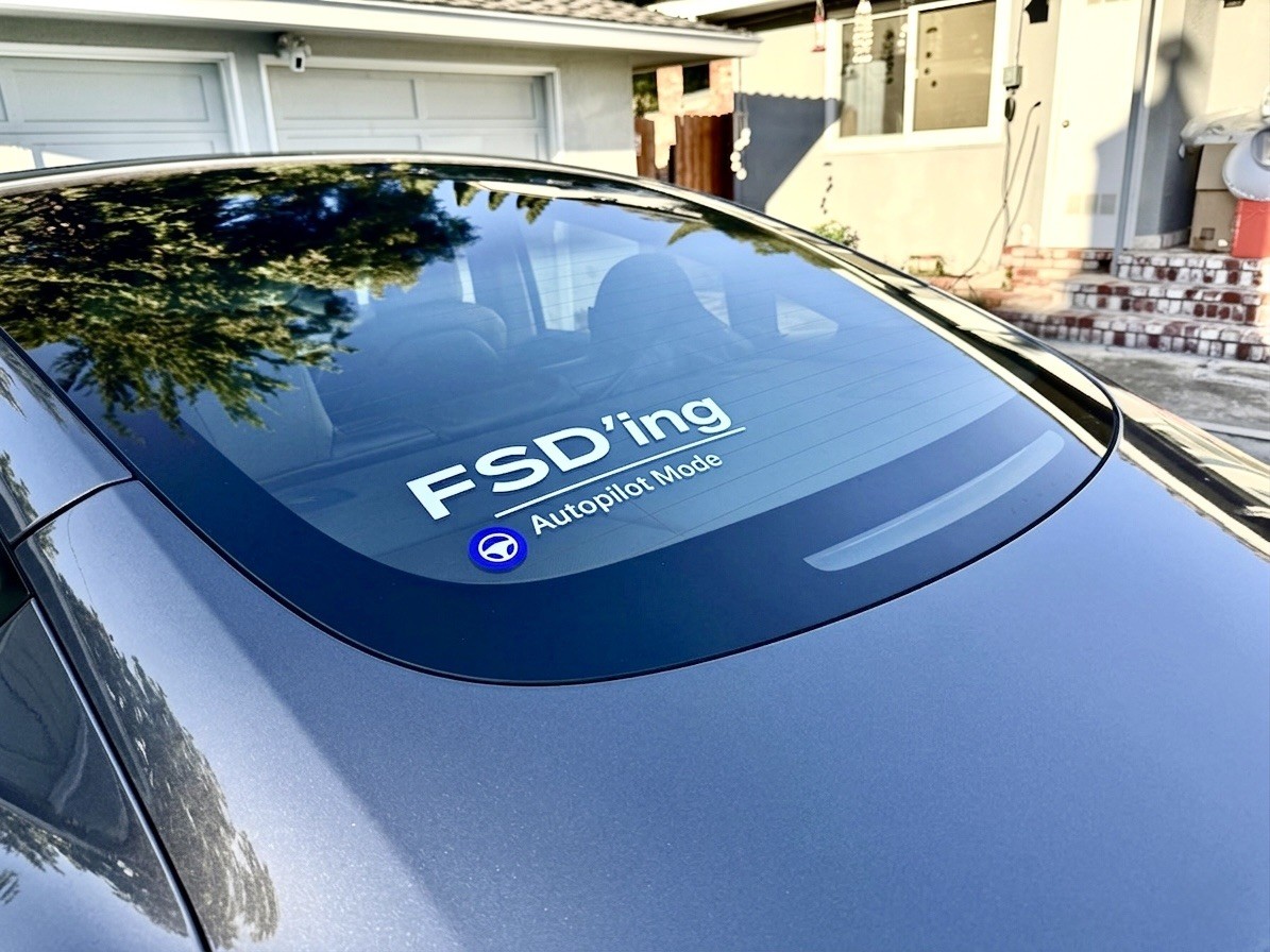 custom vinyl stickers decals – FSD’ing sticker, autonomous driving