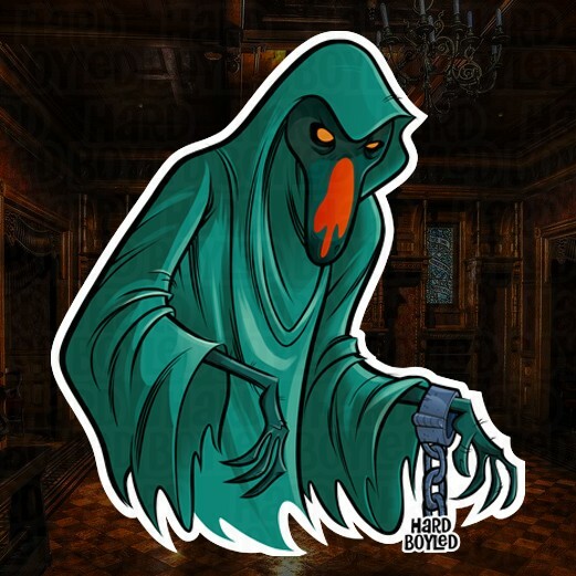 SCOOBY-DOO: PHANTOM SHADOW *TRANSPARENT* VINYL STICKER
