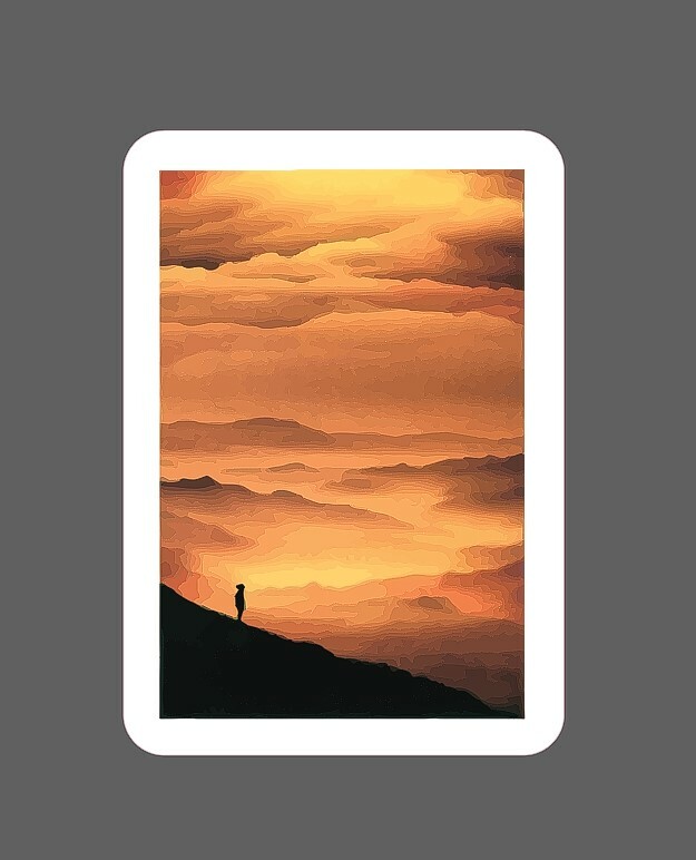 Sunset Sticker Witness Nature Waterproof – Buy Any 4 For $1.75 Each Storewide!