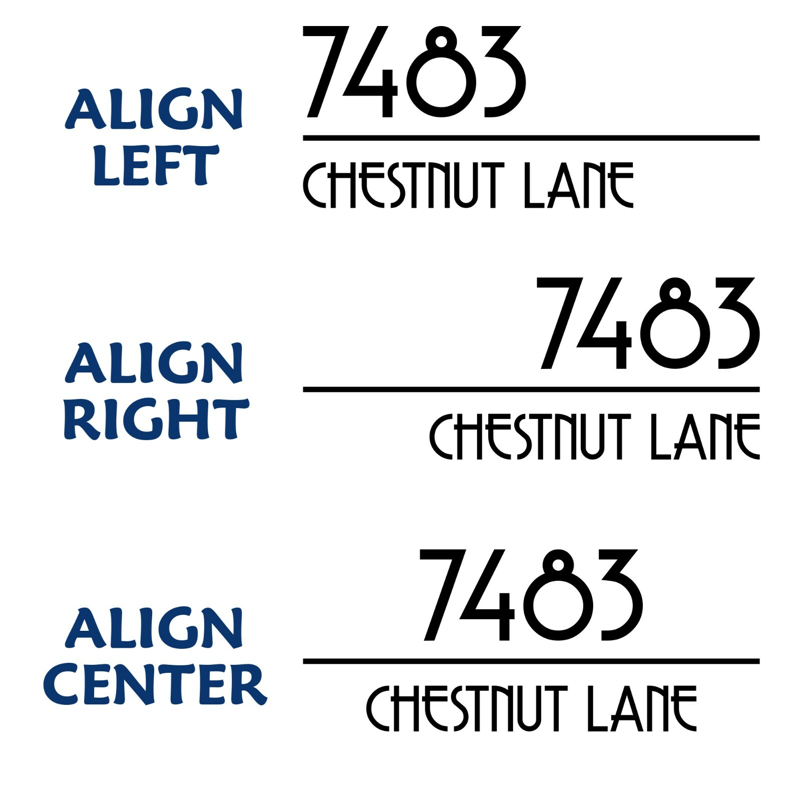 Reflective Address Number & Street Name Decal, Personalized Custom – 1274R