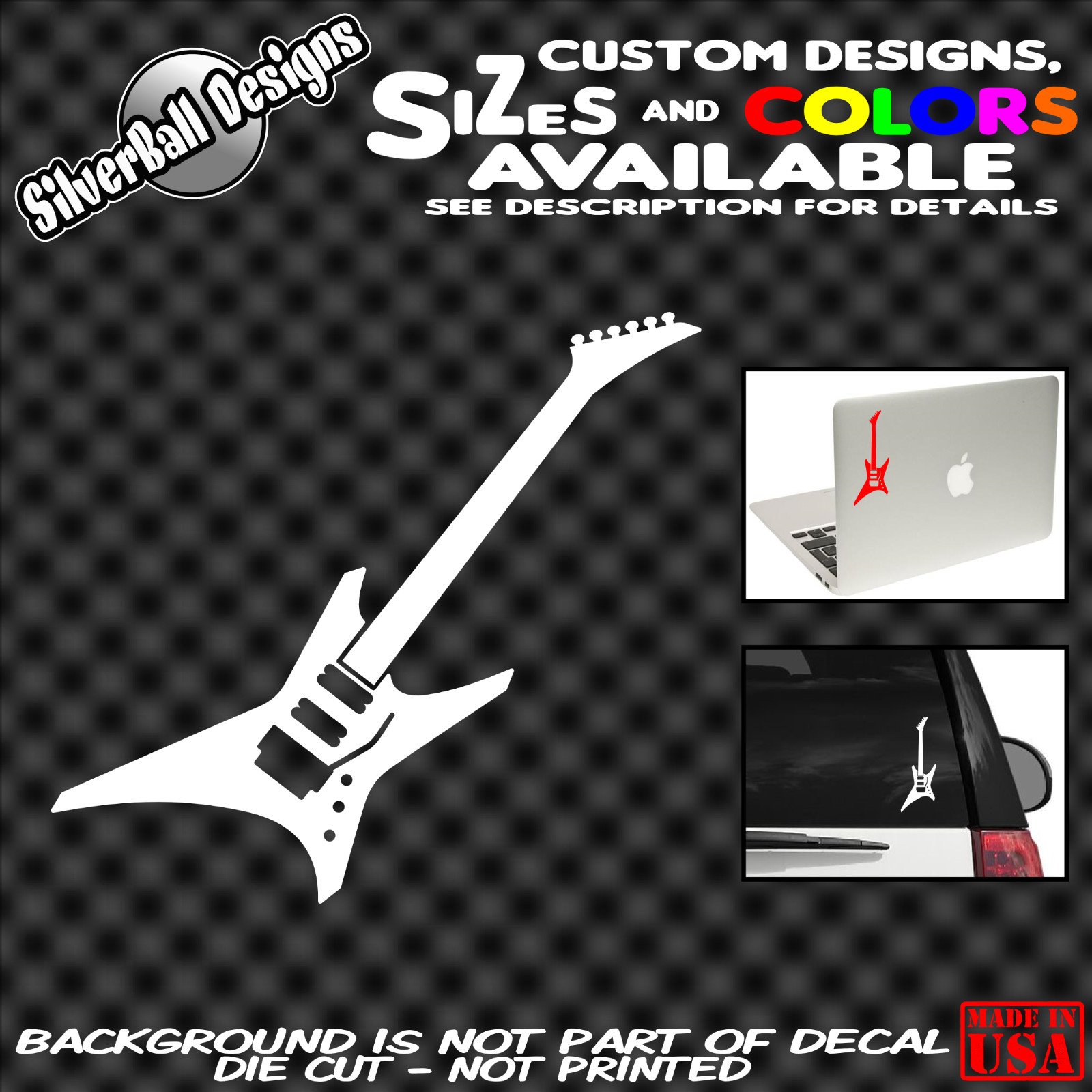 Warrior Jackson Guitar Vinyl sticker Fender Dean Rich ESP Gibson Ibanez