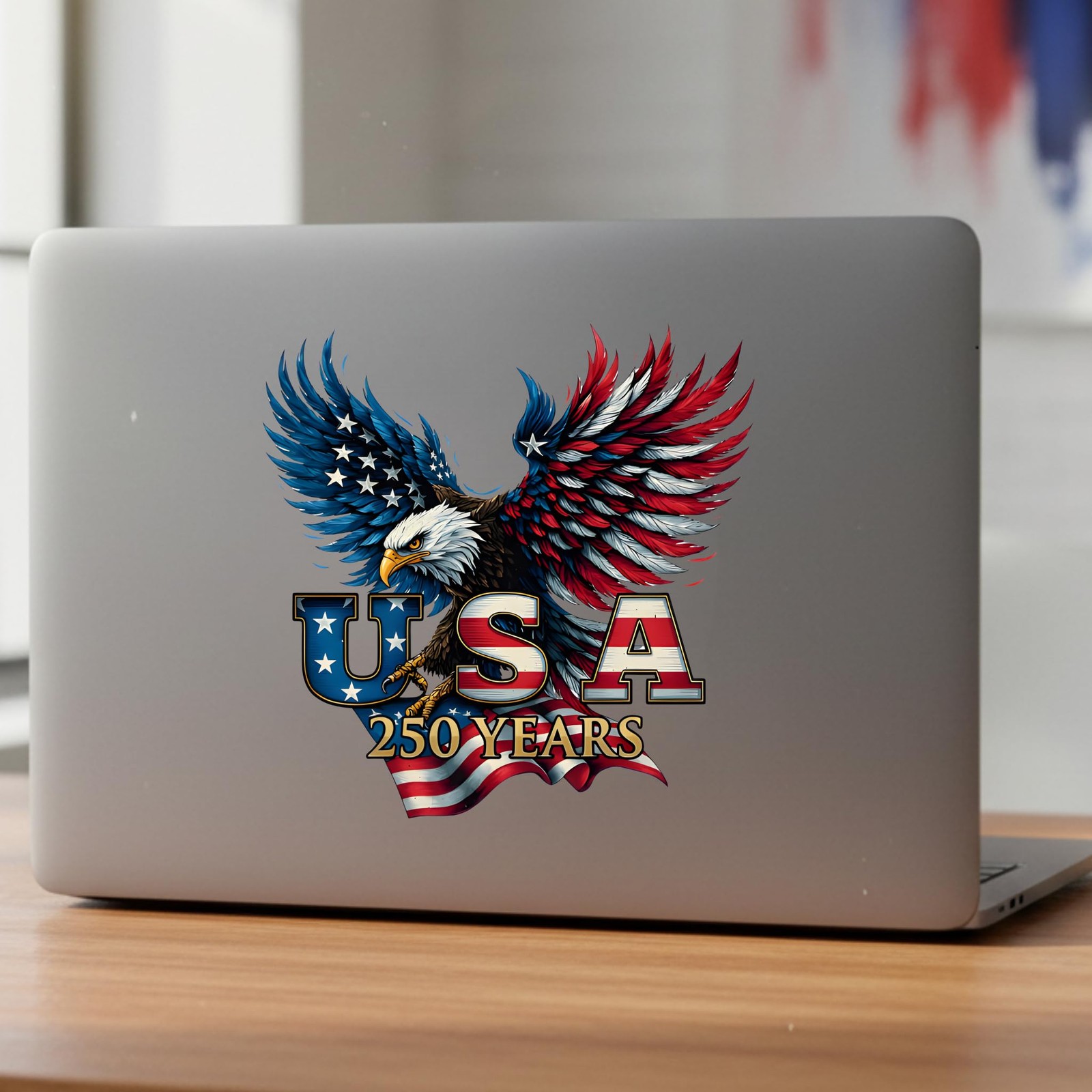 2pcs USA 250th Anniversary Merchandise – Patriotic 1776-2026 Vinyl Car Decals…