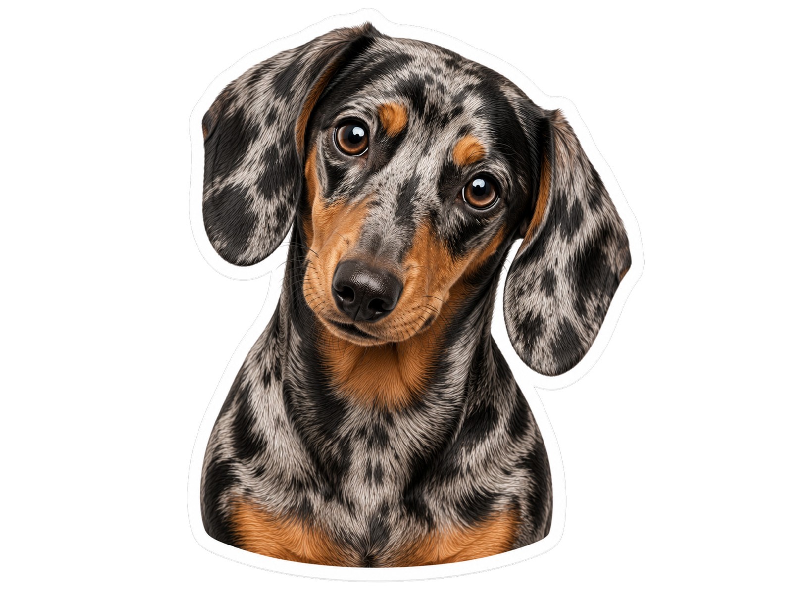 Dachshund Dog Decal Sticker Weather Resistant Car Laptop Window