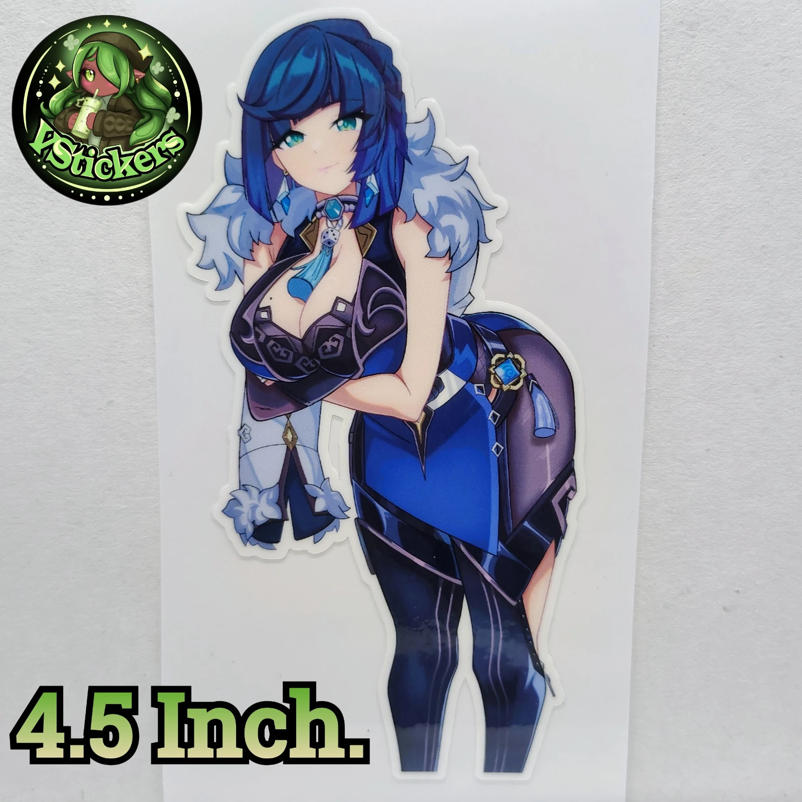 [Genshin Impact][4.5 Inch.] Yelan Fan Art Water-Resistant Vinyl Sticker!