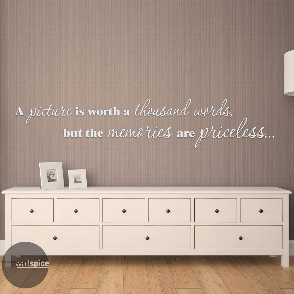 A Picture Worth A Thousand Words Memories Are Priceless Vinyl Wall Decal Sticker