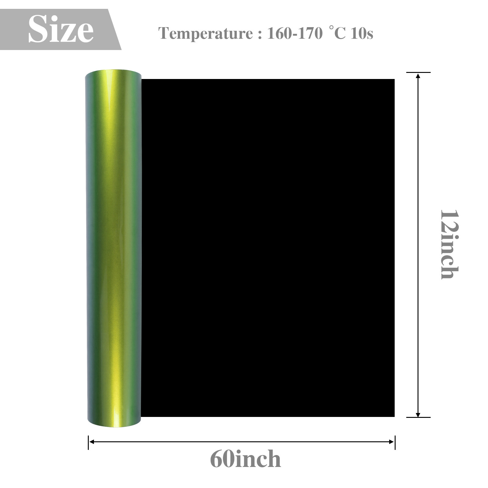 Chameleon HTV Heat Transfer Vinyl Iron On Vinyl for T-Shirt DIY Gradient Change