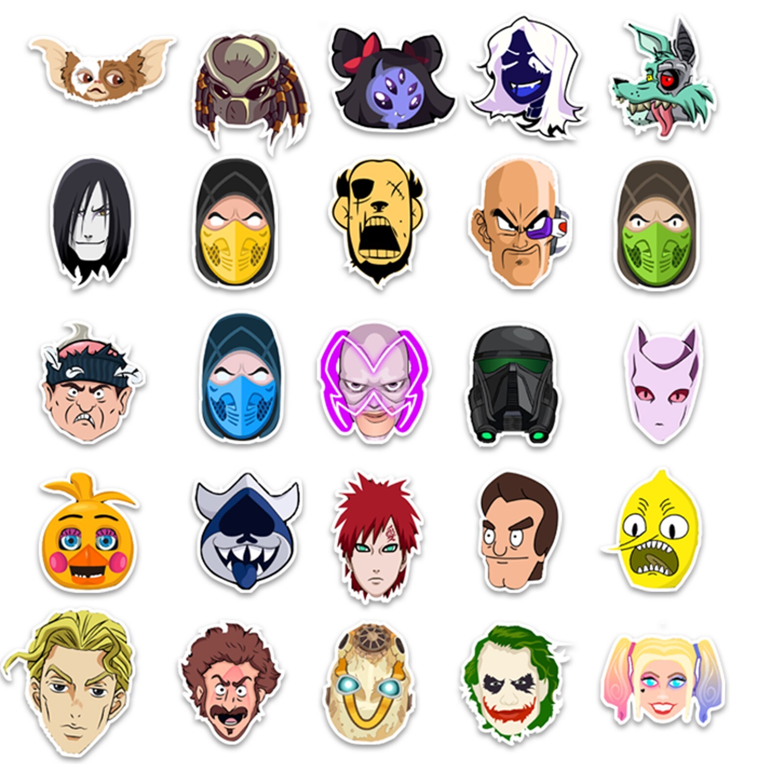50 Pcs Stickers Villain Anti-Hero Movie Animation Car Luggage Skateboard Vinyl