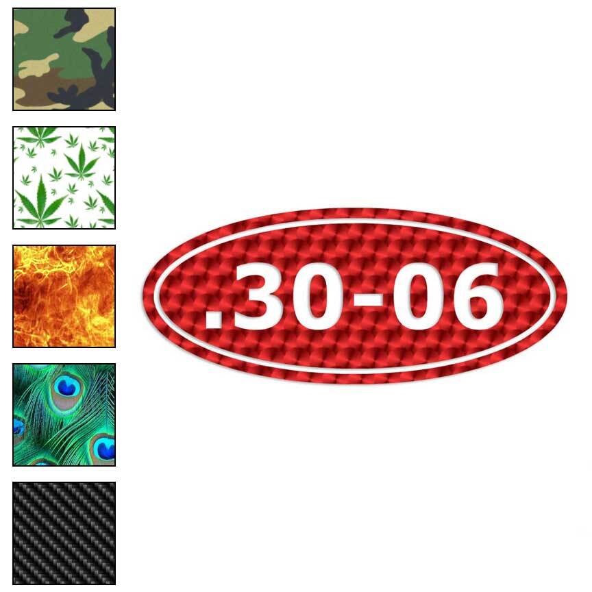 Ammo .30-06, Vinyl Decal Sticker, 40 Patterns & 3 Sizes, #40