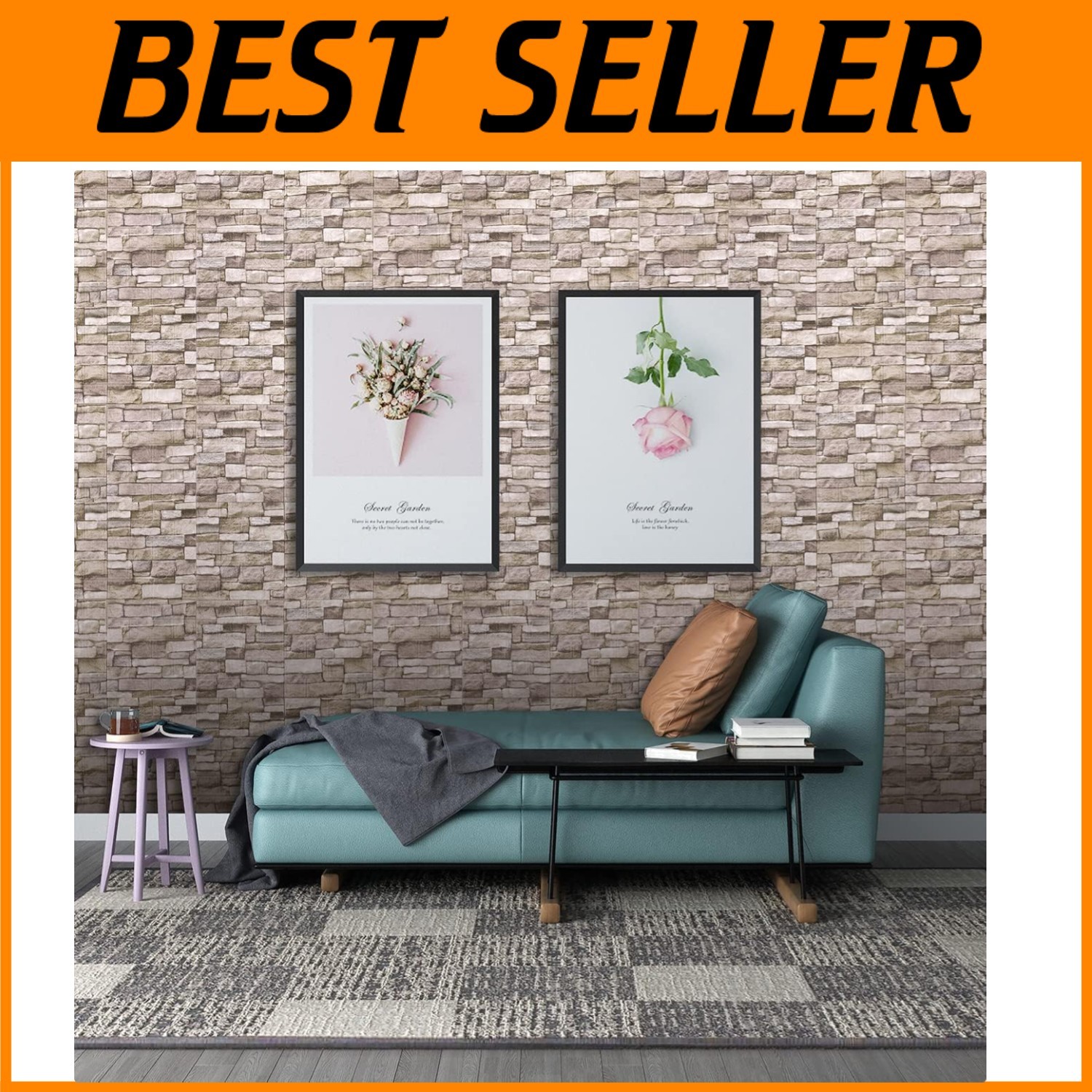 Peel and Stick Faux Stone Panels – Self-Adhesive