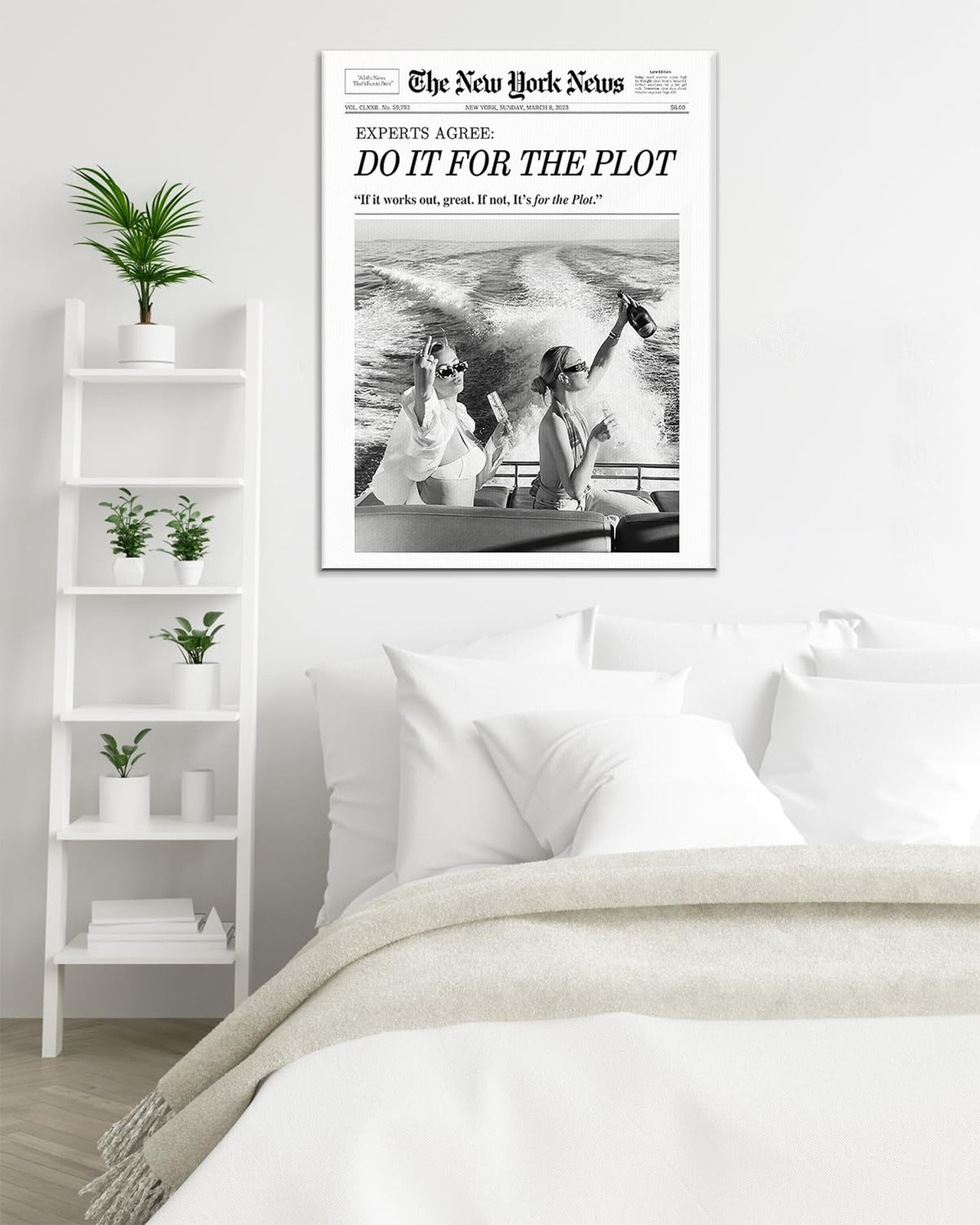 Aesthetic Trendy Newspaper Wall Art 16×20 Vintage Do It For The Plot Magazine…