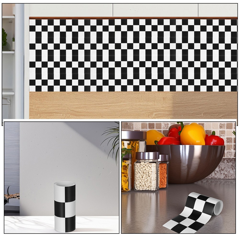 4 Rolls Peel and Stick Wallpaper – Checkered Flag Bulletin Board Borders Trim