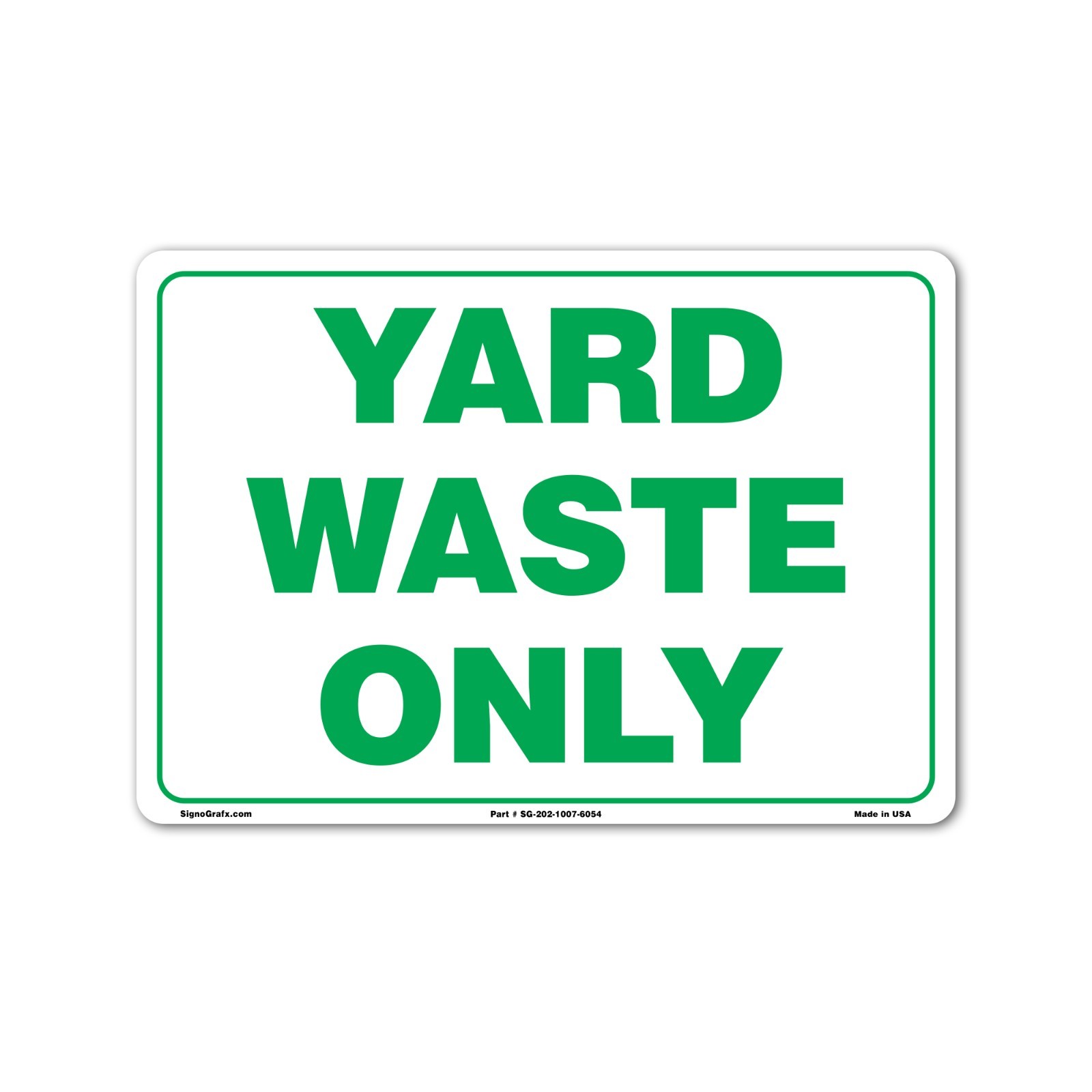 SIGNOGRAFX Yard Waste Sticker, Recycle Stickers for Trash Bins 04 Packs,10×7 in