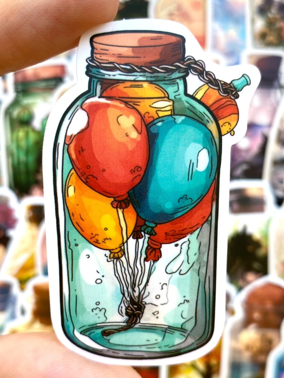 5-50 pcs Bottle Stickers, Aesthetic Laptop Phone Kindle Skateboard Car Decals