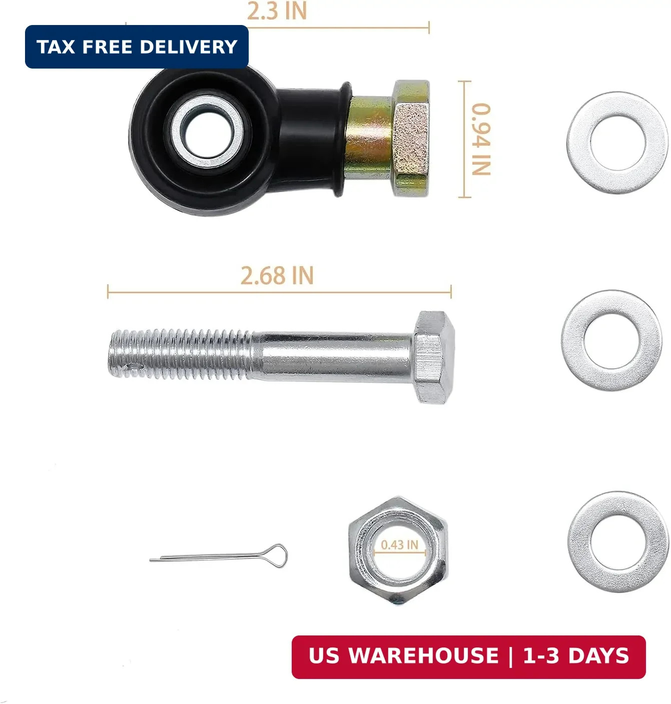 Tie Rod End Kit, Compatible with 1998-2004 Polaris Sportsman 335/400/500/600/700