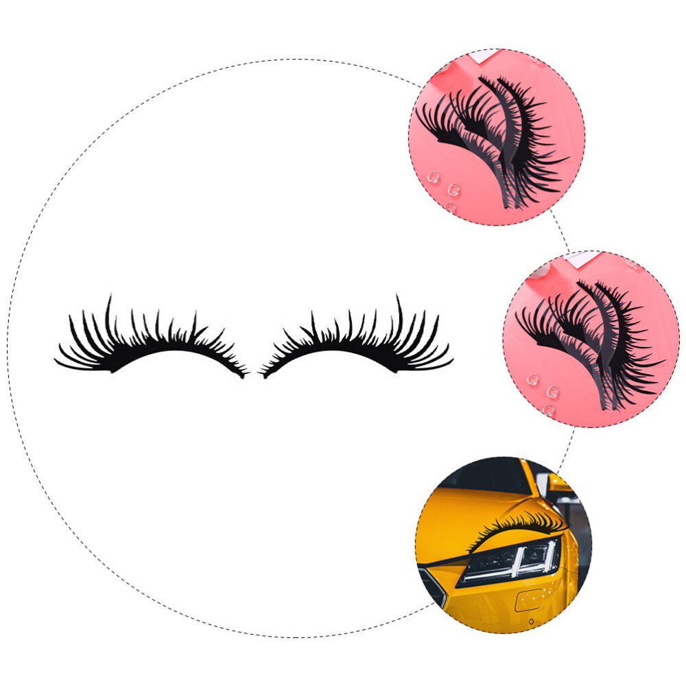 Car Eyelashes for Headlights Universal Bumper Stickers Cars Decor
