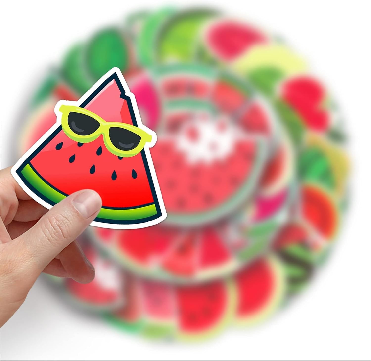 Exciting Watermelon Vinyl Sticker Pack – 50PCS for Water Bottles, Cars, & More