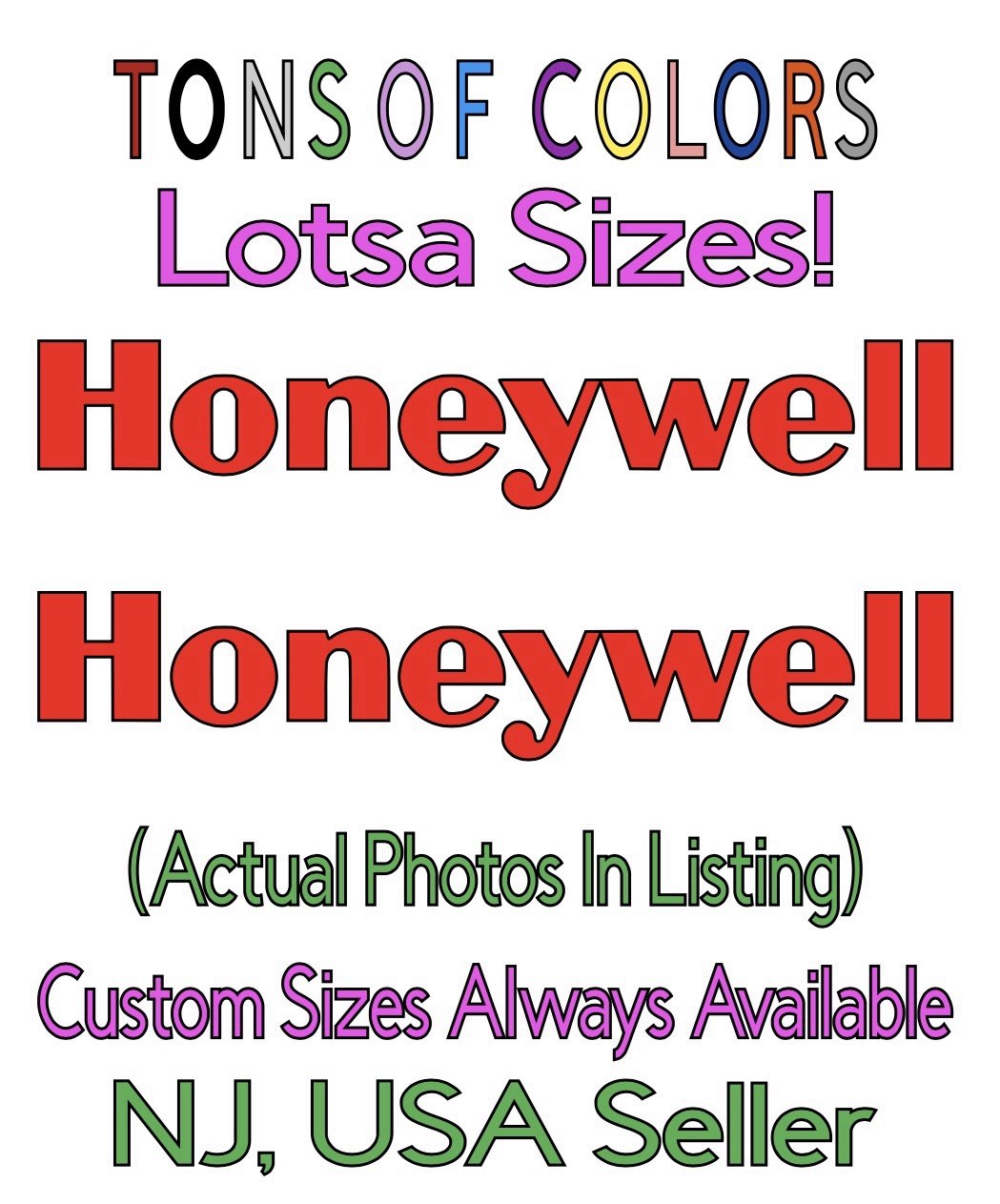 TWO Honeywell HVAC Die Cut Vinyl Decals Thermostat Maker Home Comfort Stickers