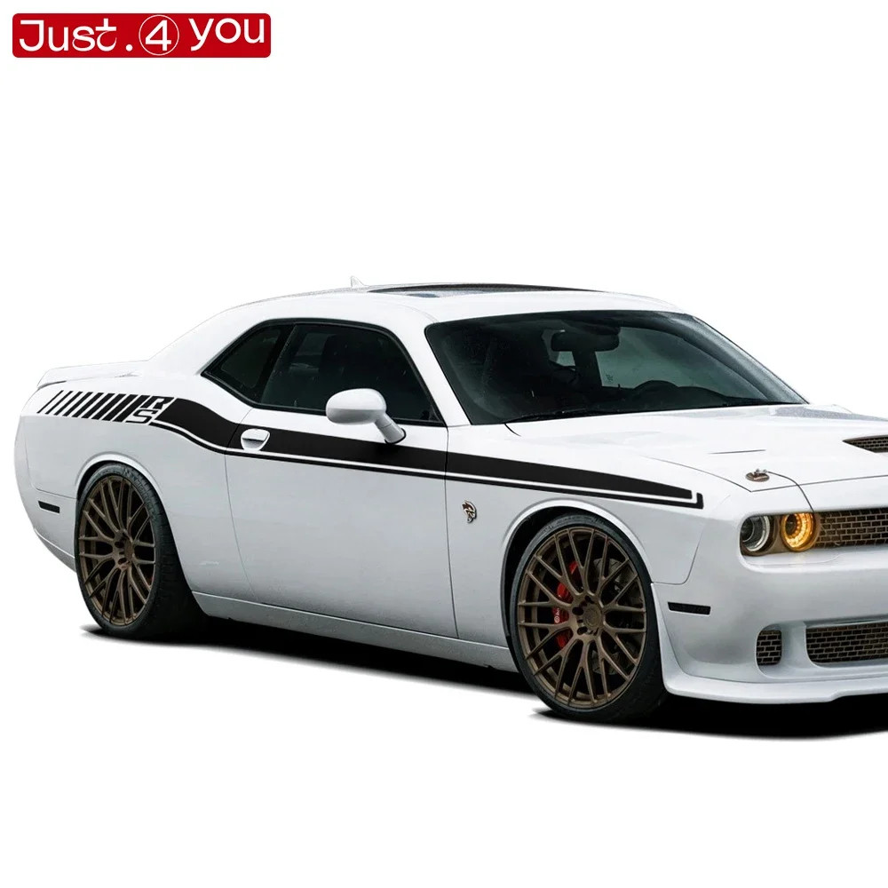 Aftermarket Dodge Challenger Body Side Accent Stripe Decal Kit – Door & Waist Li