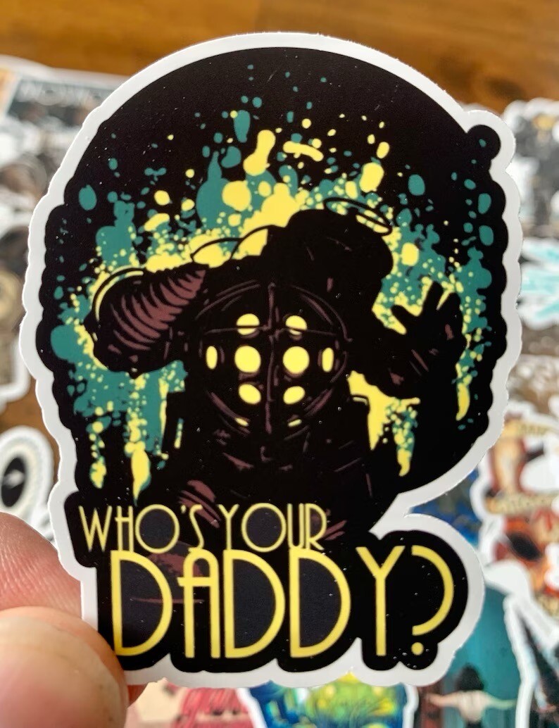 Bioshock Sticker Pack – 25/50 Stickers – Vinyl Decal Infinite Big Daddy Plasmid