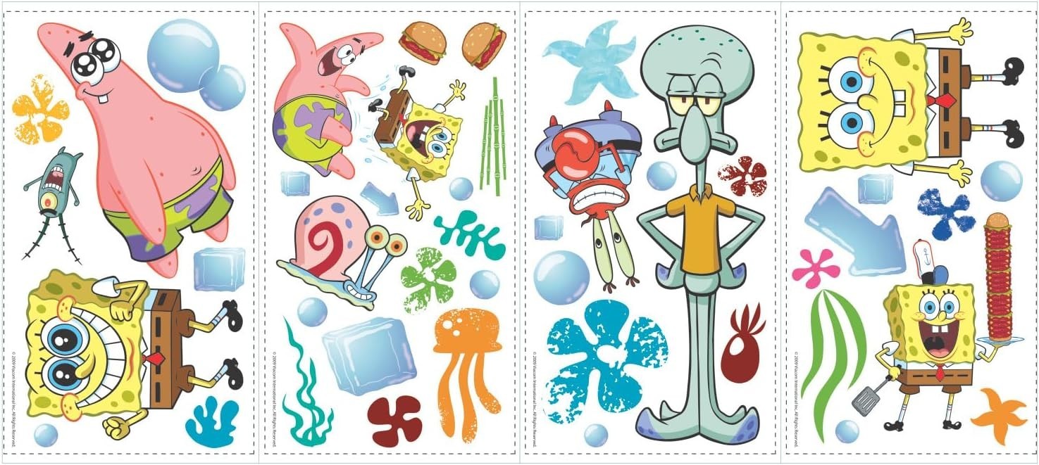 Spongebob Squarepants Peel and Stick Wall Decals
