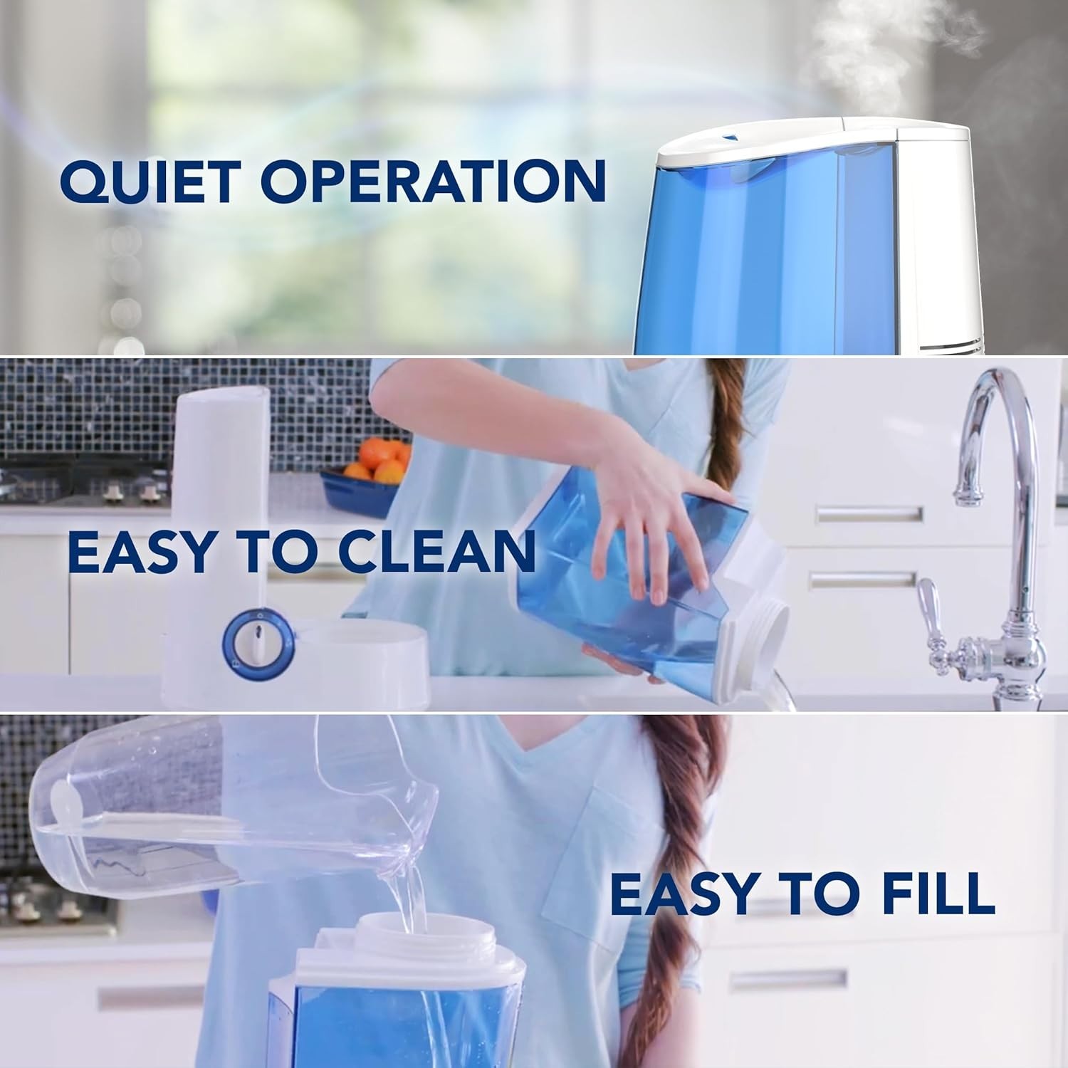 Warm Mist Humidifier – Air Humidifier for Bedroom, Home Large Room,