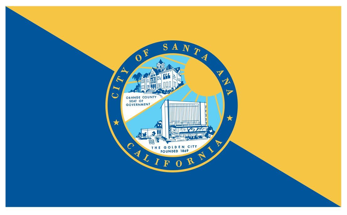 Santa Ana California Flag Sticker Decal F818