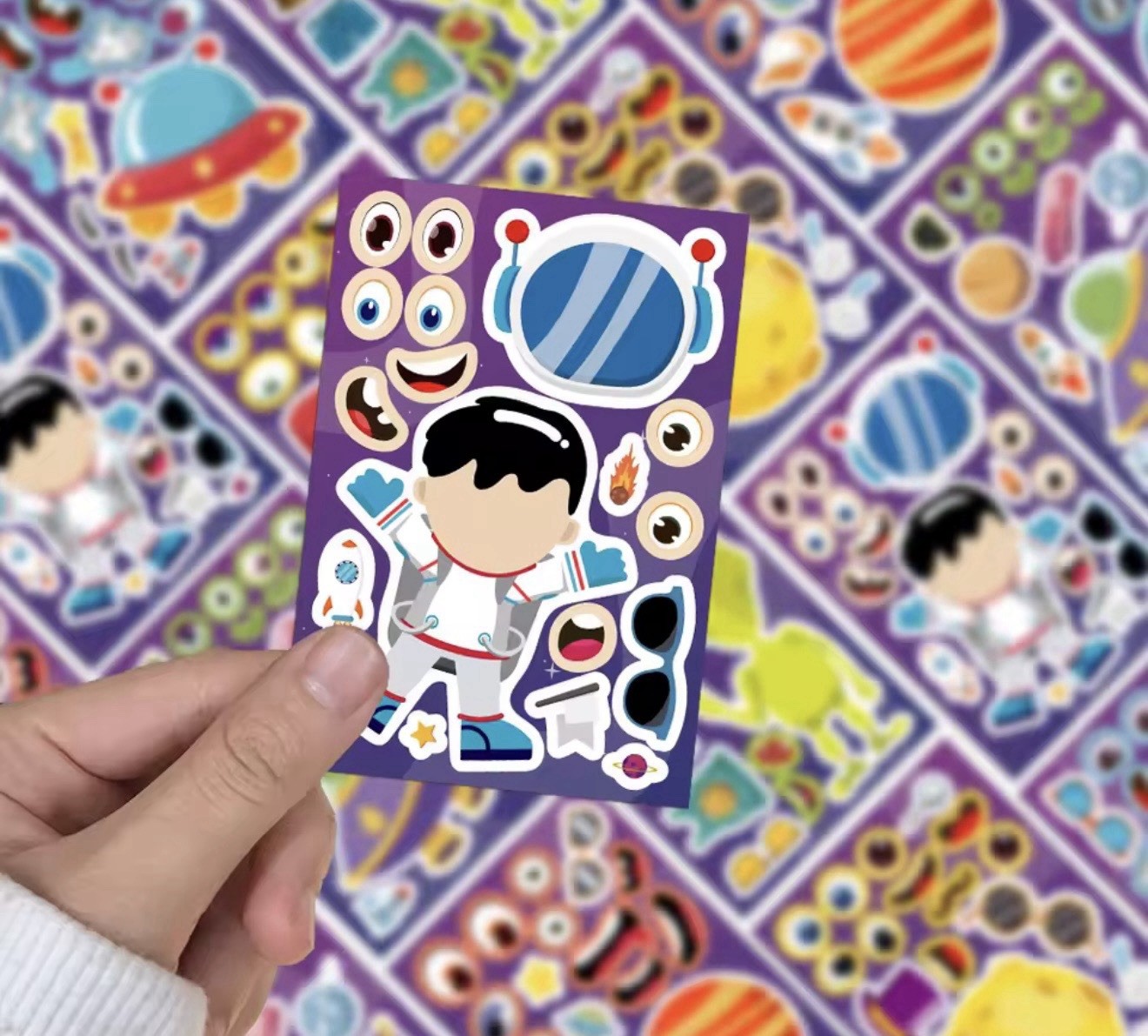24 Sheets Space Stickers for Kids Boys, Planets Astronaut Spaceship Outer Space